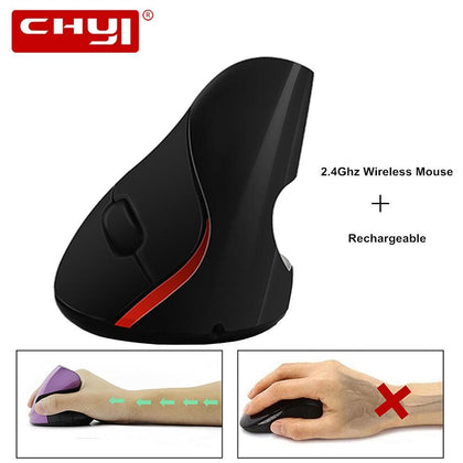 2.4Ghz Rechargeable Wireless Mouse Ergonomic Optical Vertical Mouse 1600 DPI Wrist Healing Computer Mice For Gamer Mouse Pad