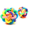 Fashion 1Pc Dog Toys Colorful Plastic Round Ball With Small Bell Pet Chewing Ball For Cat Gift S/M