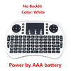 Vontar I8 7 Colors Backlit 2.4G Wireless Keyboard Air Mouse English Russian Touchpad Handheld For Android Tv Box T9 H96 Max Plus