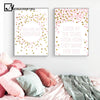 Pink Unicorn Poster Nursery Quotes Art Wall Canvas Print Painting Nordic Style Decorative Picture Baby Girl Bedroom Decoration