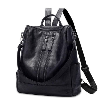 BERAGHINI High Quality PU Leather Women Backpack Fashion School Bags For Teenager Girls Casual Women Black Backpacks