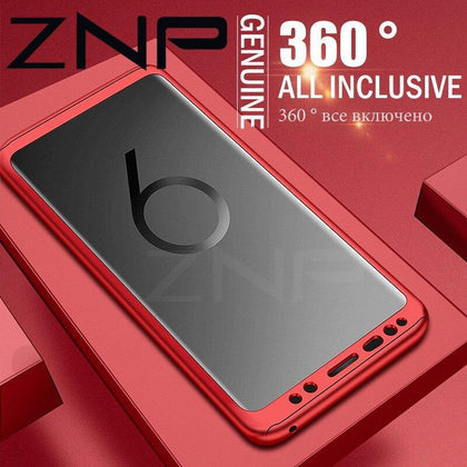  ZNP Luxury 360 Full Degree Cover Phone Case For Samsung S7 Note 8 S7 Edge S9 Case For Samsung Galaxy S9 S8 Plus Shockproof Case