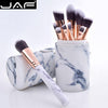 Jaf 10Pcs Marble Makeup Brush With Holder, Rose Gold Make Up Brushes With Holder, Synthetic Makeup Brushes Case J1024-D
