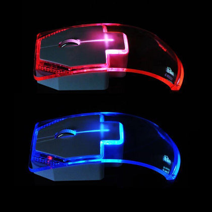 2.4G Wireless Mouse Silent Gamer Transparent LED Ultra-thin 1000DPI Glow in the Dark Gaming Mice for Notebook Desktop Computer