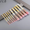 Fld 10 Pcs/ 8 Pcs Professional Makeup Brush Set Tools Powder Foundation Eyeshadow Lip Eyeliner Blush Marble Face Makeup Brushes