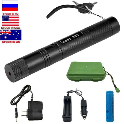 Dropshipping Military 532nm 5mw 303 Green Laser For Hunting verde Pen Lazer Pointer Burning Beam Burn Match+18650 Battery