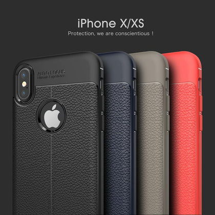 Leather texture phone case for iphone 7 8 6 6s plus case for iphone X Xs max XR cover Luxury soft cases for iphone se 5s 5