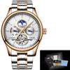 Lige Fashion Business Mens Automatic Watch Leather Waterproof Mechanical  Watch Mens Tourbillon Sport Watches Relogio Masculino