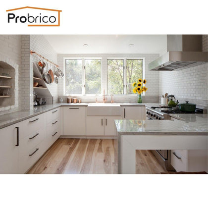 Probrico 5 PCS Black Cabinet Handle 12mm*12mm Square Bar Stainless Steel Kitchen Door Knob Furniture Drawer Pull PDDJS12HBK