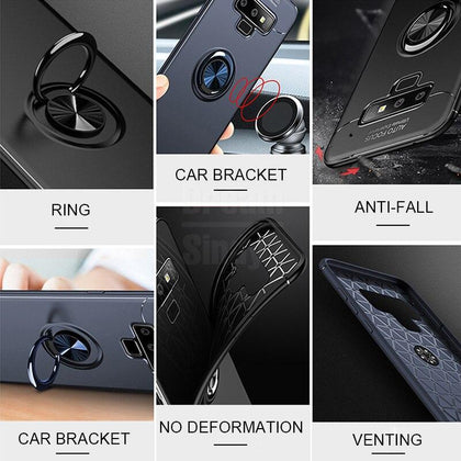 For Samsung Galaxy S8 S9 Plus Case Car Holder Stand Magnetic Bracket Finger Ring Luxury TPU Case For Samsung S9 Plus Note 8 9