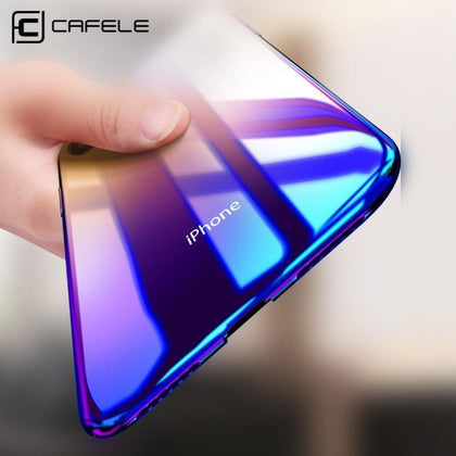 CAFELE Case For iPhone 8 7 plus cases luxury Aurora Gradient Color Transparent Case For iPhone 7 8 light Cover Hard PC Cases