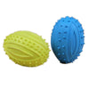 Onnpnnq Pet Small Dog Treats Rugby Puppy Interactive Toy Ball Cat Toy For Large Dog Chew Hedgehog Toy Tooth Cleaning Bite Ball (White 9.5X9.5Cm)