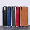 Genuine Leather For Iphone 7 Case Fashion Business Phone Case For Iphone 8Plus X Xs Solid Color Shock Resistance Protective Case