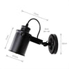 Wall Lamp Retro Industrial Wall Light Led Wall Sconce Vintage Wall Lights For Restaurant Bedside Bar Cafe Home Lighting E27 (Black No Bulb)