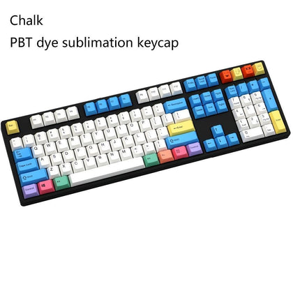 Coloured Chalk 108/138 Keys Mechanical Keyboard PBT keycaps Cherry Profile ANSI Layout Just the keycap is not the keyboard