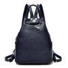 Fashion Leisure Women Backpacks Women'S Pu Leather Backpacks Female School Shoulder Bags For Teenage Girls Travel Back Pack