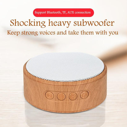 Wood Grain Wireless Bluetooth Speaker Portable Mini Subwoofer Audio Gift Stereo Loudspeaker Sound System Support TF AUX USB A60