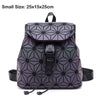 Women Backpack Luminous Geometric Plaid Sequin Female Backpacks For Teenage Girls Bagpack Drawstring Bag Holographic Backpack