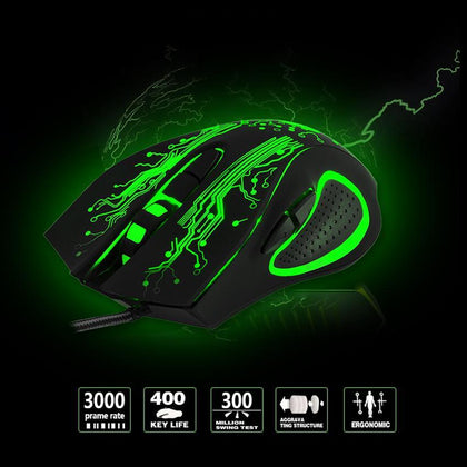 iMice Gaming Mouse Computer Mouse Gamer Mouse Wired Ergonomic Mause Silent Mice USB Noiseless 5000dpi Game Mice for PC Laptop