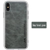 Genuine Leather For Iphone 7 Case Fashion Business Phone Case For Iphone 8Plus X Xs Solid Color Shock Resistance Protective Case