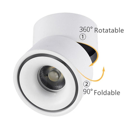 Foldable 360 Degree Rotation LED Ceiling Spot Lights 7W 10W 12W 15W LED Downlight Surface Mounted for For Kitchen Bathroom Light