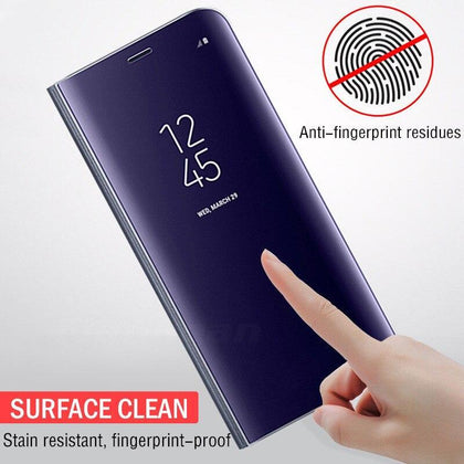 Smart Mirror Flip Phone Case For Samsung Galaxy S9 S8 S7 S6 Edge Plus Clear View Cover For Samsung Galaxy Note 9 8 5 4 3 Case
