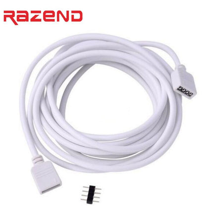 1m 2m 5m 30cm 4 pin led connector RGB led strip Extension Cable cord Wire 4pin for SMD 5050 3528 2835 RGB LED Strip light