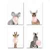 Giraffe Zebra Animal Posters And Prints Canvas Art Painting Wall Art Nursery Decorative Picture Nordic Style Kids Decoration