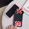 3D Cartoon Cute Stitch Minnie Liquid Soft Silicone Back Cover Skin For Iphone 6 6S X Xr Xs Max 7 8 Plus Phone Cases Fundas Coque