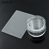 Kads 3.9Cm Clear Jelly Sticky Stamper Nail Art Stamper Clear Silicone Marshmallow Nail Stamper & Scraper Stamp Nail Stamp Tool