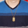 Uloveido Her King And His Queen Necklaces & Pendants Titanium Couple Gold Color Necklace Stainless Steel Suspension Gifts Sn118 (One Pair Pendants)