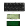 With Thai  Arabic  Russian Hebrew Sticker Black Ultra Thin Quiet Small Size 78 Keys Mini Multimedia Usb Keyboard For Laptop Pc