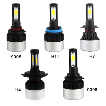 Car Headlights H7 COB LED H4/HB2/9003 H8/H9/H11 HB3/9005 HB4/9006 Auto Bulb 72W 9000LM 6500K Led Headlamp D30