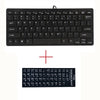 With Thai  Arabic  Russian Hebrew Sticker Black Ultra Thin Quiet Small Size 78 Keys Mini Multimedia Usb Keyboard For Laptop Pc