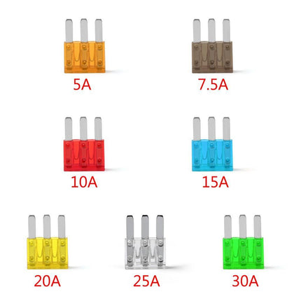 Areyourshop High Quality Micro3 Fuse Automotive 5A 7.5A 10A 15A 20A 25A 30A 3 Prong Micro Blade Fuse New Arrival