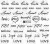 Nail Art Sticker Water Decals Cool English Letter Nails Slider Decorations Accessoires Manicure Foil Adhesive Wraps Polish