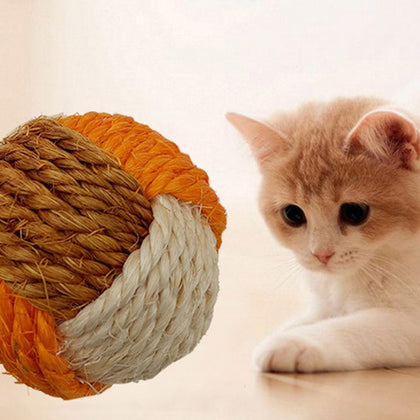 Cat Ball Toy Funny Interactive Cat Pet Toys Play Chewing Rattle Scratch Catch Pet Kitten Cat Exercise Toy Balls 1Pc