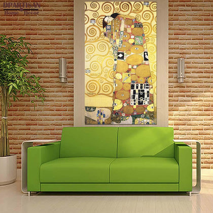 DPARTISAN oil print canvas wall art decor pictures diferent kiss By Gustav klimt wall painting art no frame oil painting print