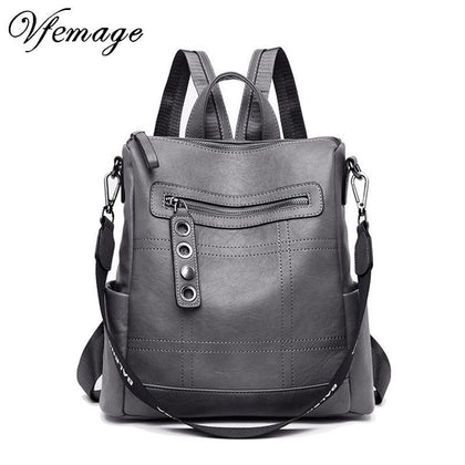 2019 Designer Backpacks Women Leather Backpacks Female School BagS  for Teenager Girls  Travel Back Bag Retro Bagpack Sac a Dos