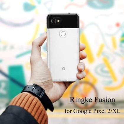 Ringke Fusion for Google Pixel 2 Clear PC Back Cover and Soft Frame Hybrid for Pixel 2