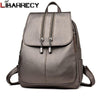 Casual Double Zipper Backpack Female Large Capacity School Bag For Girl Brand Leather Shoulder Bag For Women 2018 Lady'S Bag