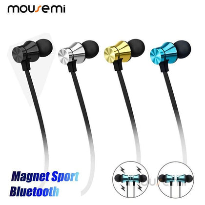MOUSEMI Magnetic Wireless Headphone Bluetooth Earphone Sport Wireless Bluetooth Headset With Mic For iPhone 7 Xiaomi Mi Earphone
