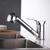 Kitchen Faucets 360 Degree Swivel Pull Out Kitchen Sink Faucet Water-Saving Polished Black Basin Crane Mixer Brass Tap Wf-7005
