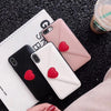 Ckhb Card Holder Phone Back Cover Case For Iphone 7 8 Plus X Xs Max Envelope Style Phone Cases For Iphone 8Plus Cute Lady Case