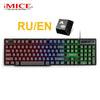 Imice Gaming Keyboard Mechanical Feeling Keyboards Led Backlit Keyboard Wired 104 Keycaps Russian Keyboards For Computer Pc Game