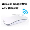 Azzor N5 Rechargeable Wireless Mouse Silent Mute Usb Optical Mouse 2.4Ghz Super Slim Mouse Mice For Computer Pc Tablet