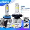 Turbo H1 Led Car Headlight H4 High/Low Beam Led Bulbs Cob Chips H3 H7 H8 H9 H11 H13 Hb3 Hb4 H27 Led Fog Light 6500K 72W 8000Lm