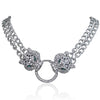 Tuliper Panther Leopard Animal Choker Necklace Austrian Crystal Statement Necklace Women Party Jewelry Valentine Top Gift