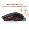 Rechargeable Wireless Mouse 2400Dpi 2.4G Usb Gaming Mouse Silent Built-In Lithium Battery For Pc Laptop Computer Gamer (Black)