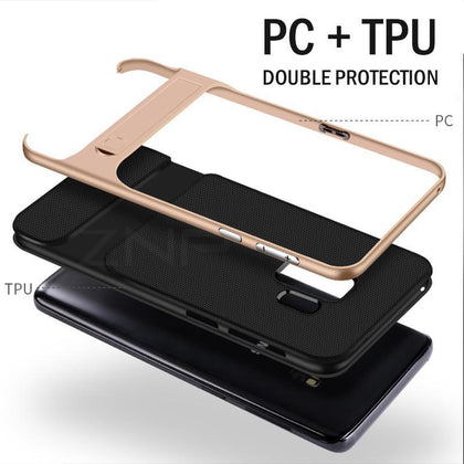360 Full Cover Protective Case For Samsung Galaxy S9 S8 Plus PC + TPU Shock Proof Cover For Samsung Note 8 Kickstand Phone Case